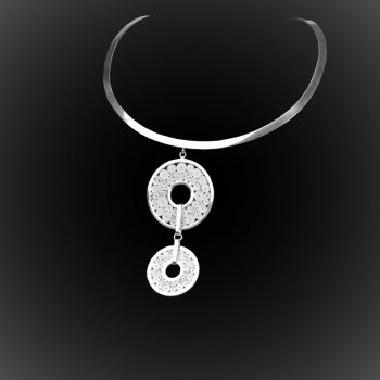 Tour de cou Saturnus en broderie d'argent Tour de cou Saturnus en broderie d'argent