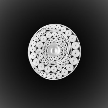 Pendentif Hypnotique en broderie d'argent Pendentif Hypnotique en broderie d'argent