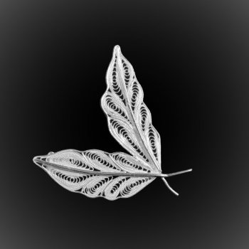 Broche Bataille d'oreiller en broderie d'argent Broche Bataille d'oreiller en broderie d'argent