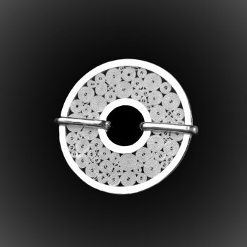 Broche Saturnus en broderie d'argent Broche Saturnus en broderie d'argent