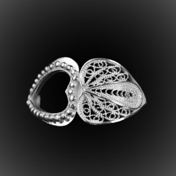 Bague Anthurium en filigrane d'argent Bague Anthurium en filigrane d'argent