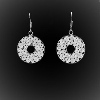 Boucles d'oreilles Moonlight en broderie d'argent Boucles d'oreilles Moonlight en broderie d'argent