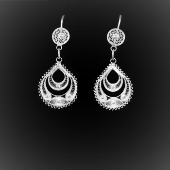 Boucles d'oreilles Rainbow en broderie d'argent Boucles d'oreilles Rainbow en broderie d'argent