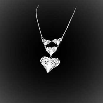Collier Fou de toi en broderie d'argent Collier Fou de toi en broderie d'argent