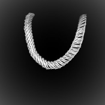 Collier Ondulations en broderie d'argent Collier Ondulations en broderie d'argent