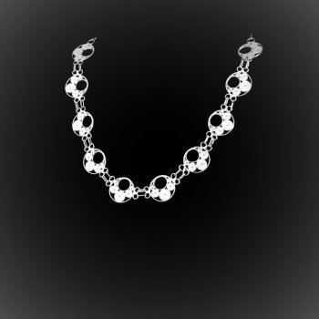 Collier Sunshine Reggae en broderie d'argent Collier Sunshine Reggae en broderie d'argent