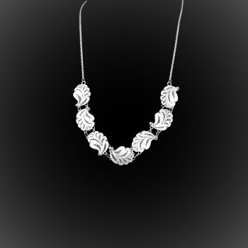 Collier Poseidon en broderie d'argent Collier Poseidon en broderie d'argent