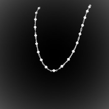 Collier Chic Attitude en broderie d'argent Collier Chic Attitude en broderie d'argent