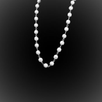 Collier Tibétain en broderie d'argent Collier Tibétain en broderie d'argent