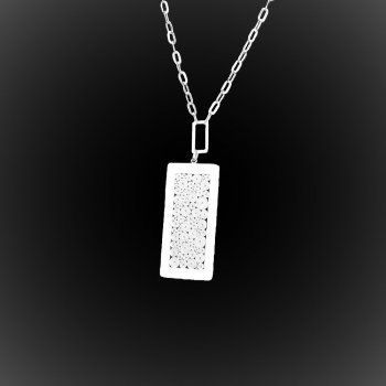 Collier Longitude en broderie d'argent Collier Longitude en broderie d'argent