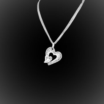 Collier Penchant pour l'argent brodé Collier Penchant pour l'argent brodé