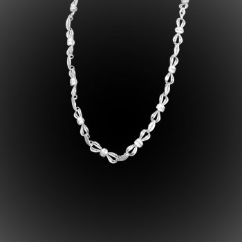 Collier Elio en broderie d'argent Collier Elio en broderie d'argent