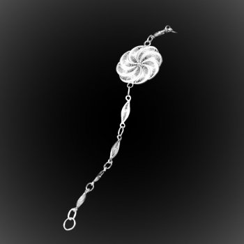 Bracelet Curl en broderie d'argent Bracelet Curl en broderie d'argent