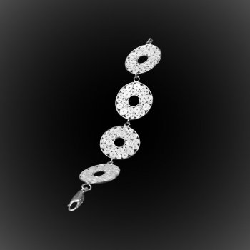 Bracelet Moonlight en broderie d'argent Bracelet Moonlight en broderie d'argent