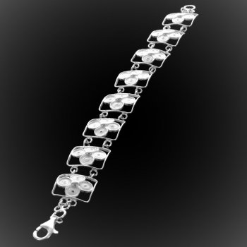 Bracelet Kalina en broderie d'argent Bracelet Kalina en broderie d'argent