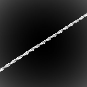 Chaîne torsadée brillante en argent Chaîne torsadée brillante en argent