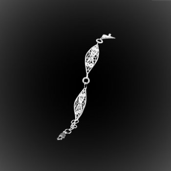 Bracelet Volupté d'argent brodé Bracelet Volupté d'argent brodé