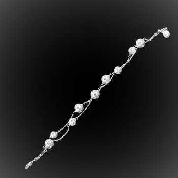 Bracelet Tibétain double en broderie d'argent Bracelet Tibétain double en broderie d'argent