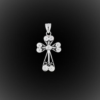 Pendentif Sister Cross en broderie d'argent Pendentif Sister Cross en broderie d'argent