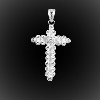 Pendentif Vintage Cross en broderie d'argent Pendentif Vintage Cross en broderie d'argent