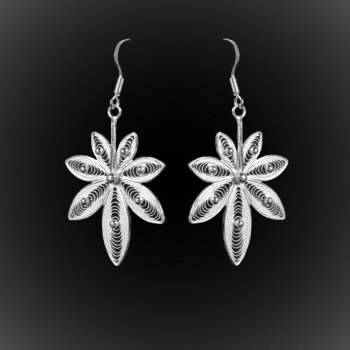 Boucles d'oreilles Zen Baby Zen en broderie d'argent Boucles d'oreilles Zen Baby Zen en broderie d'argent
