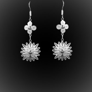 Boucles d'oreilles Arctic en broderie d'argent Boucles d'oreilles Arctic en broderie d'argent