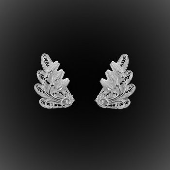 Clous d'oreilles Royal Java en filigrane d'argent Clous d'oreilles Royal Java en filigrane d'argent