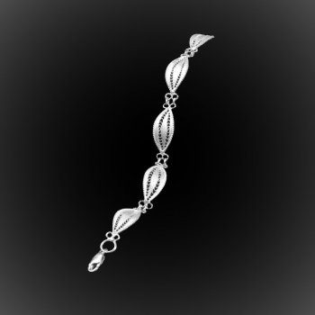Bracelet Délice d'argent brodé Bracelet Délice d'argent brodé