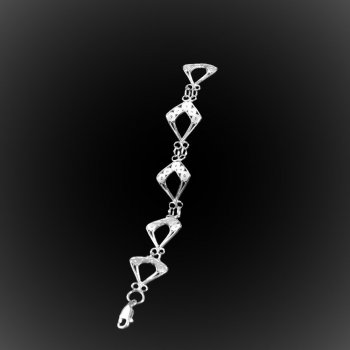 Bracelet Wajik en broderie d'argent Bracelet Wajik en broderie d'argent