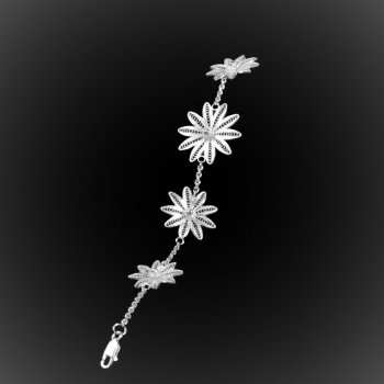 Bracelet Hawaiian Dream en broderie d'argent Bracelet Hawaiian Dream en broderie d'argent