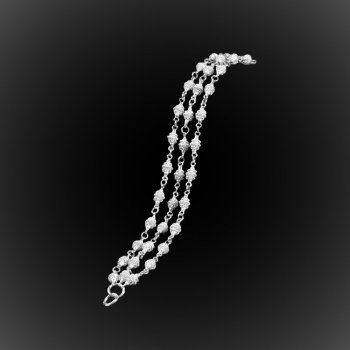 Bracelet Chic Attitude triple en broderie d'argent Bracelet Chic Attitude triple en broderie d'argent