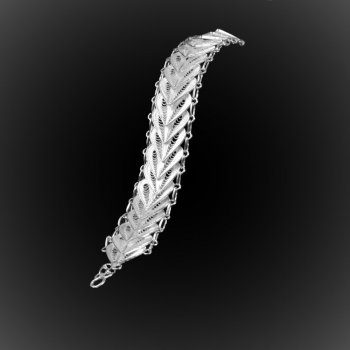 Bracelet Un brin d'Amour en broderie d'argent Bracelet Un brin d'Amour en broderie d'argent