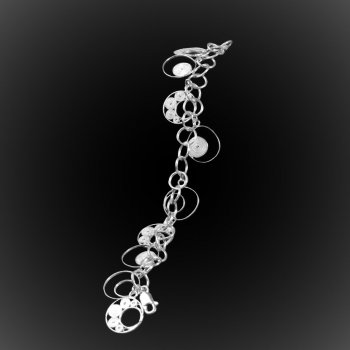 Bracelet Voie lactée en broderie d'argent Bracelet Voie lactée en broderie d'argent