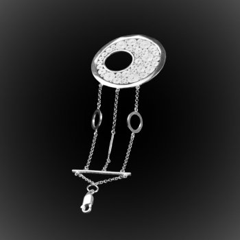 Bracelet Solaris en broderie d'argent Bracelet Solaris en broderie d'argent