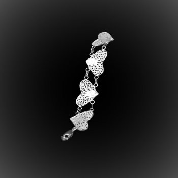 Bracelet Fou de toi en broderie d'argent Bracelet Fou de toi en broderie d'argent