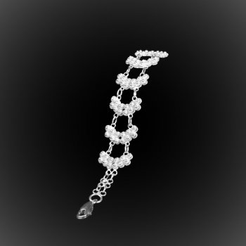 Bracelet Surfin' USA en broderie d'argent Bracelet Surfin' USA en broderie d'argent