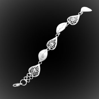 Bracelet Clin d'oeil d'amour en broderie d'argent Bracelet Clin d'oeil d'amour en broderie d'argent