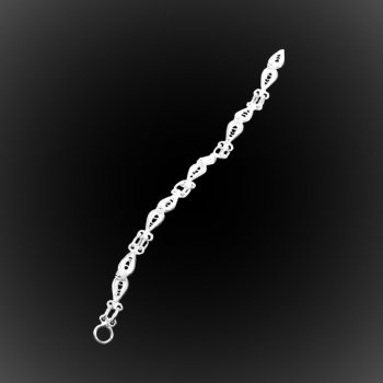 Bracelet Feuille perlée en filigrane d'argent Bracelet Feuille perlée en filigrane d'argent