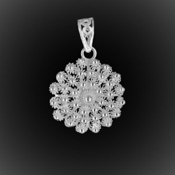 Pendentif Fleur d'étoiles en filigrane d'argent Pendentif Fleur d'étoiles en filigrane d'argent