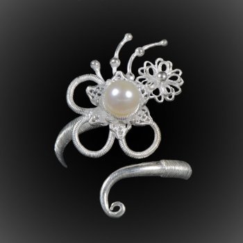 Bague Arabesque en filigrane d'argent Bague Arabesque en filigrane d'argent